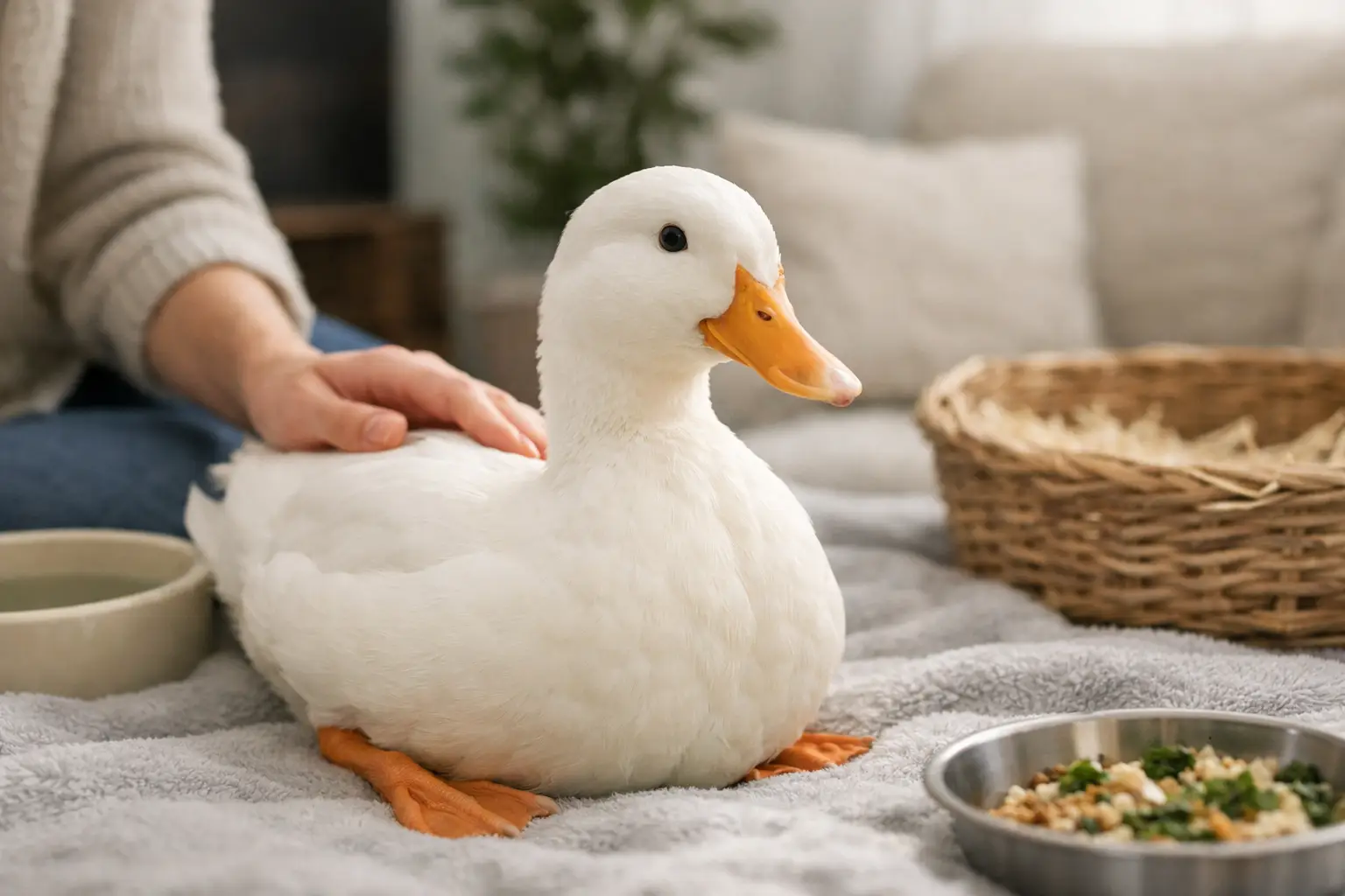 Cómo cuidar un pato doméstico en casa