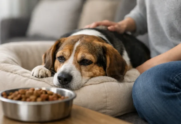 Mi perro no quiere comer y está decaído