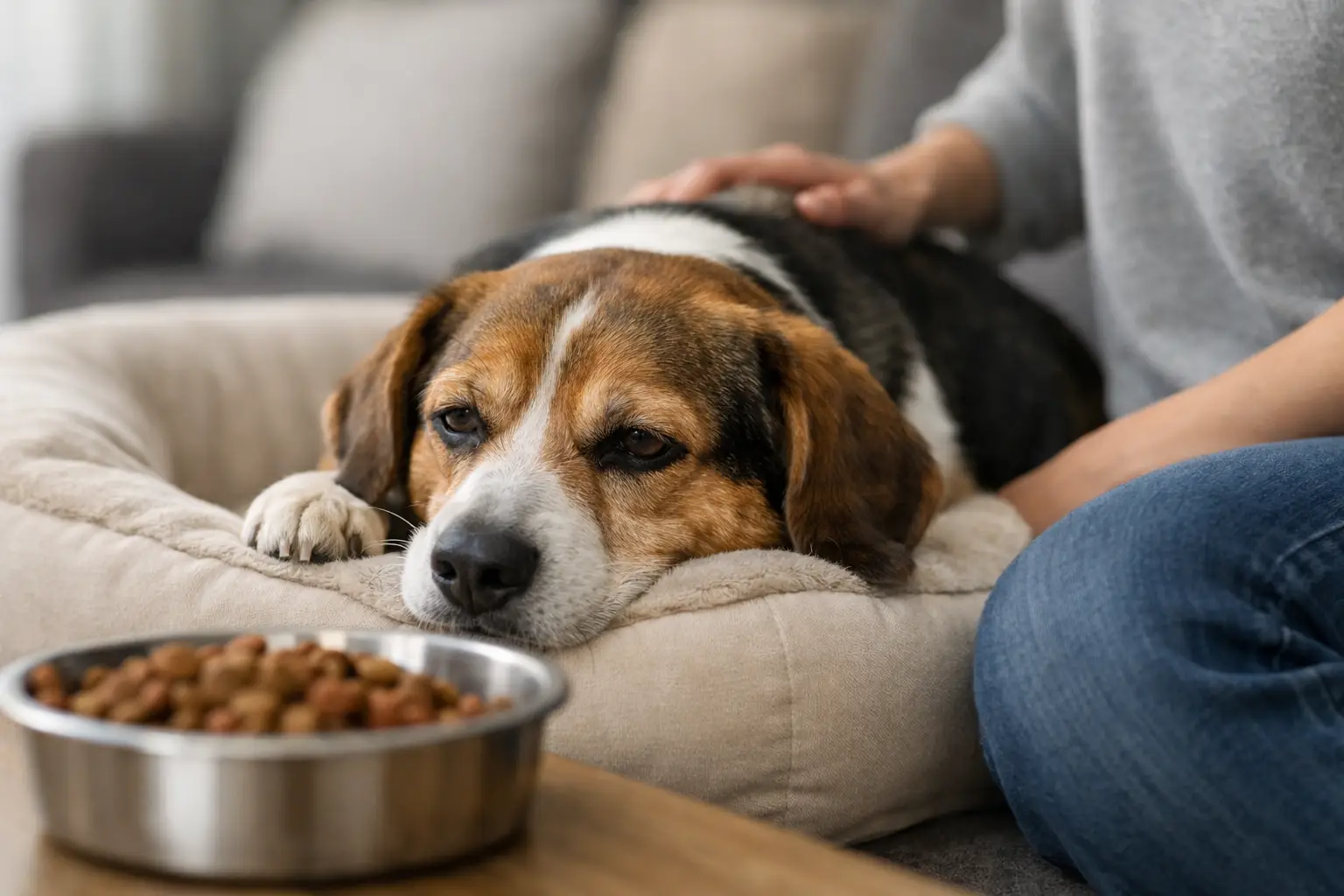 Mi perro no quiere comer y está decaído