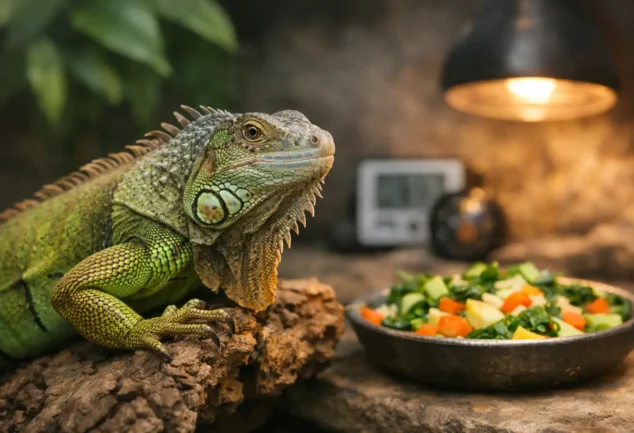 Iguana: cuidados, temperatura y alimentación