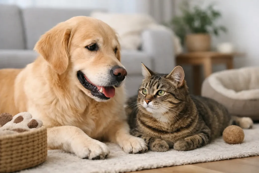 Convivencia entre perro y gato en casa