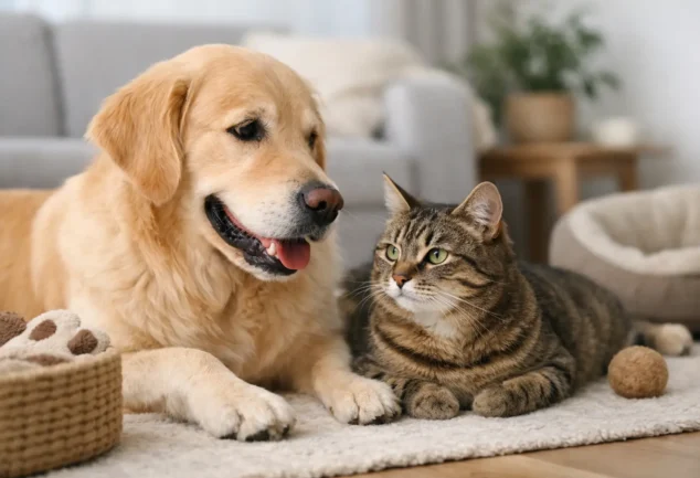 Convivencia entre perro y gato en casa