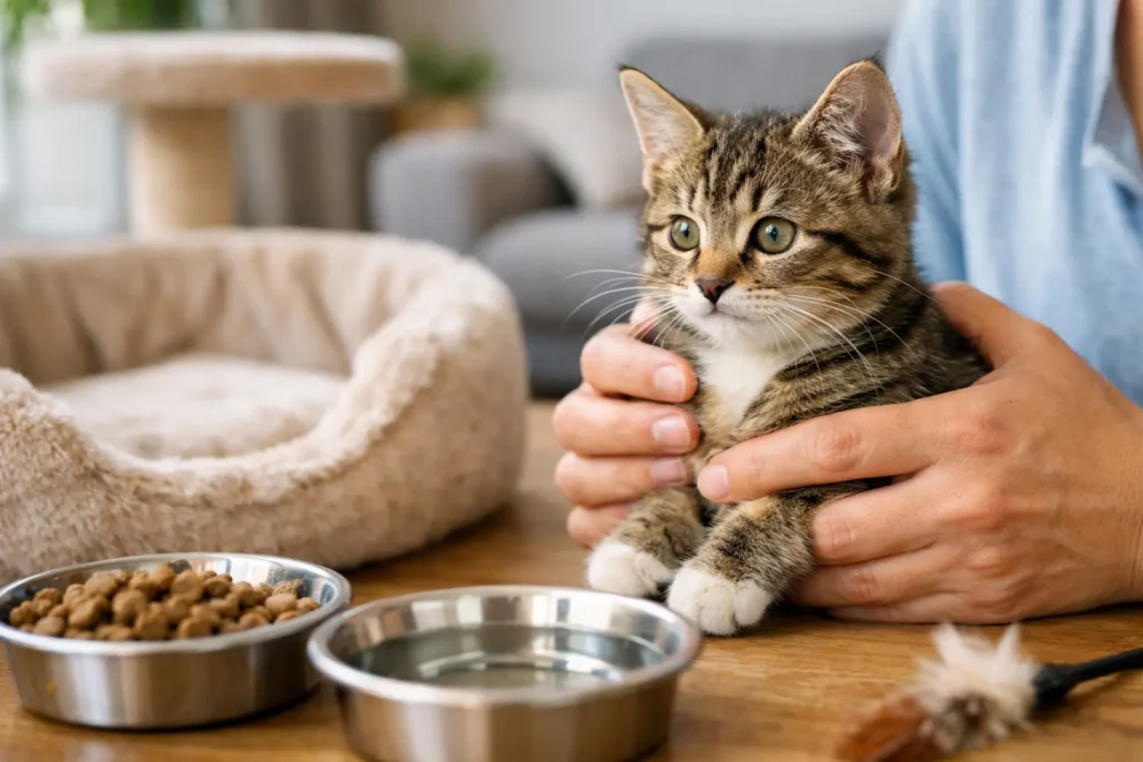 Cuidados del gato recién adoptado en casa