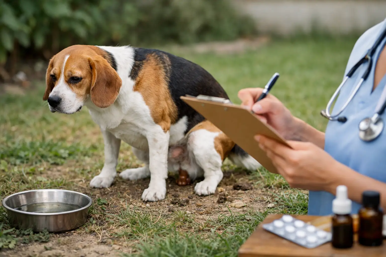 Diarrea en perro: causas y qué hacer