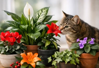 Plantas tóxicas para gatos más comunes