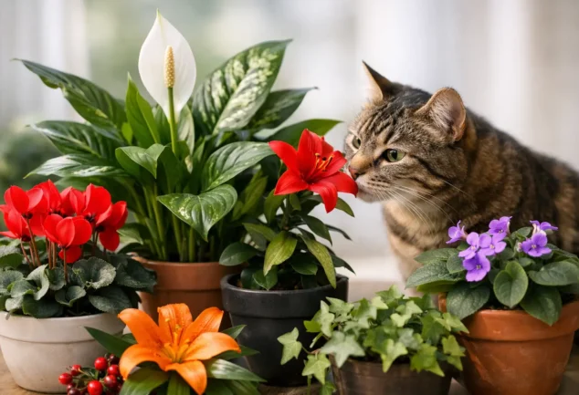 Plantas tóxicas para gatos más comunes