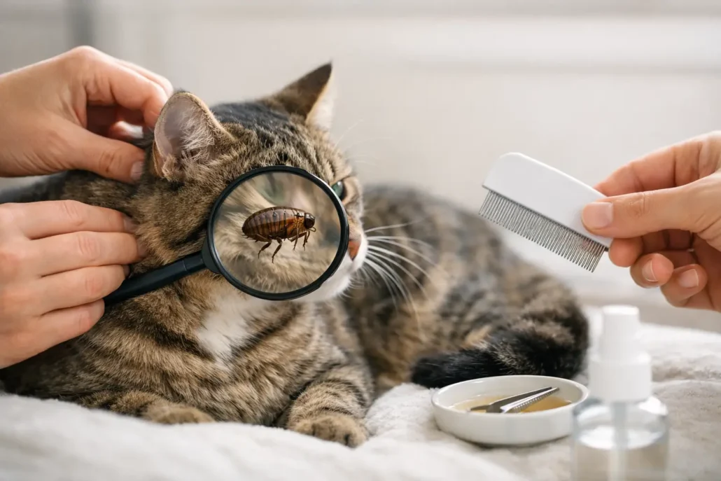 Pulgas en gatos: cómo detectarlas y eliminarlas