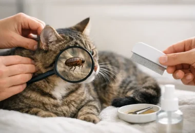 Pulgas en gatos: cómo detectarlas y eliminarlas