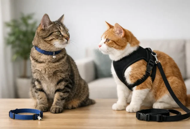 Collar o arnés para gatos: qué elegir