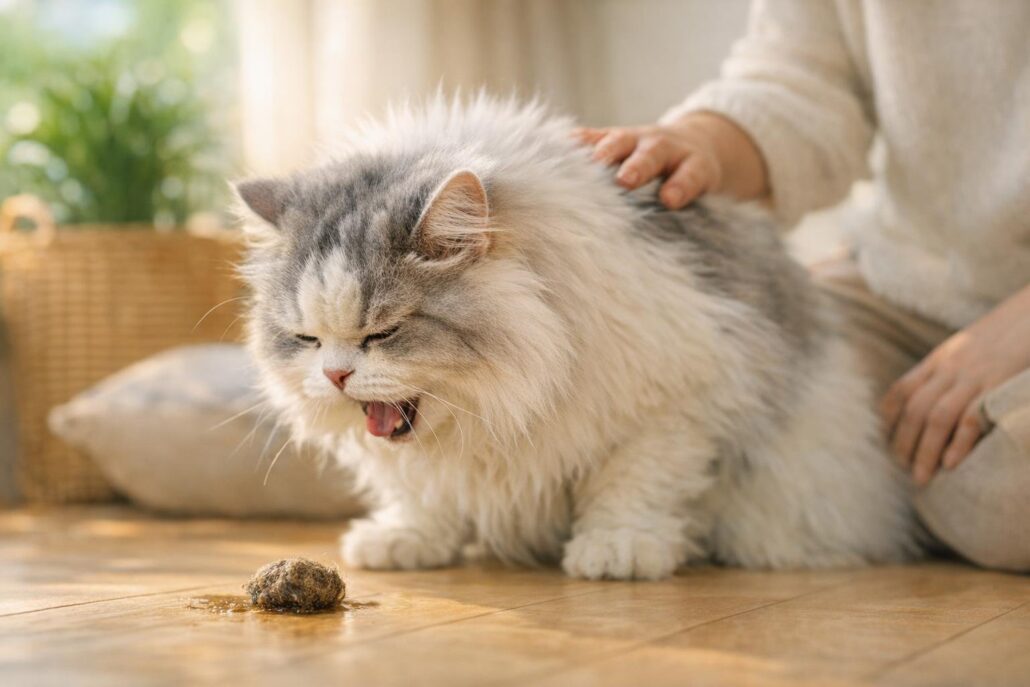 bolas de pelo gato