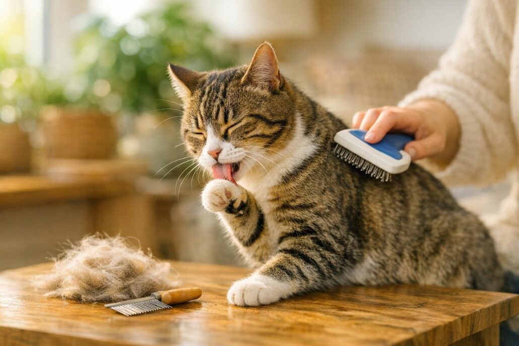 cepillar gato pelo
