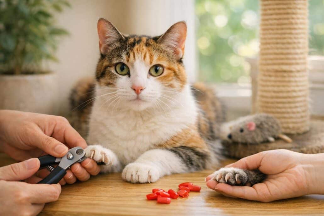 cortar unas gato