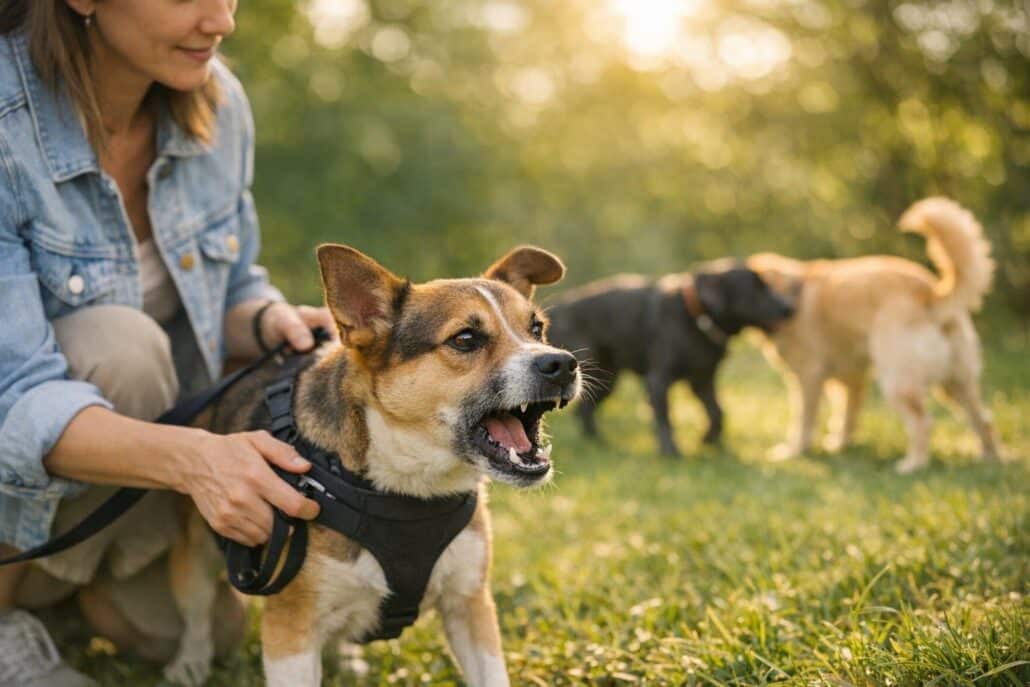 perro reactivo con perros