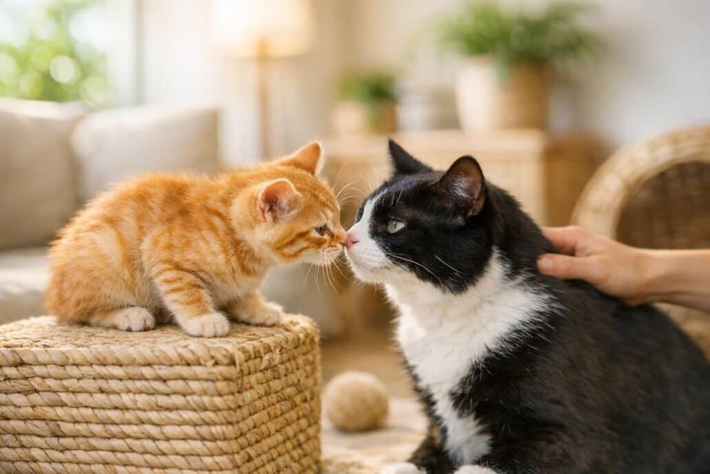 presentar dos gatos