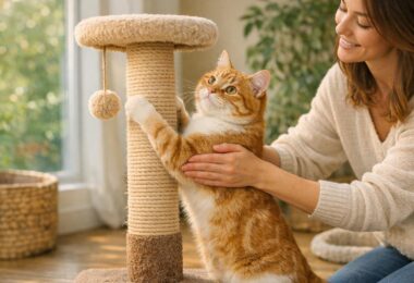 ensenar gato usar rascador