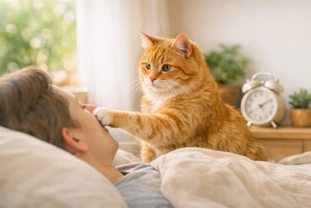 gato despierta de madrugada
