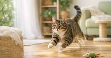 gato corre de noche
