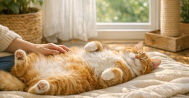 gato duerme boca arriba