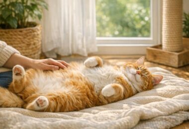 gato duerme boca arriba