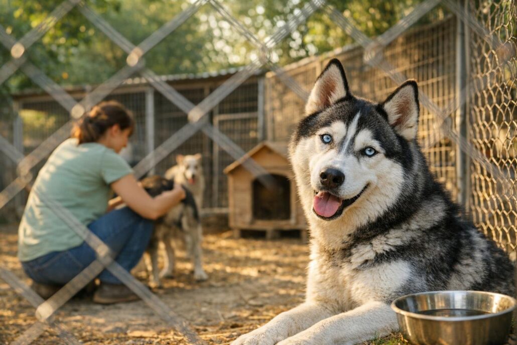 husky siberiano abandono