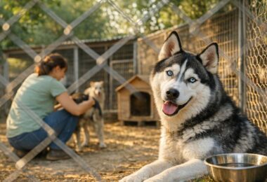 husky siberiano abandono