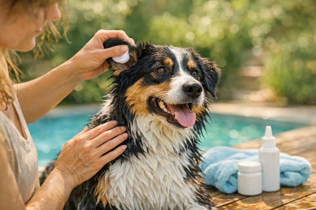 perro piscina cuidados