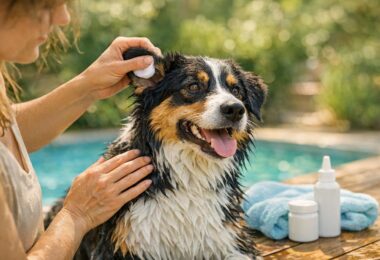 perro piscina cuidados