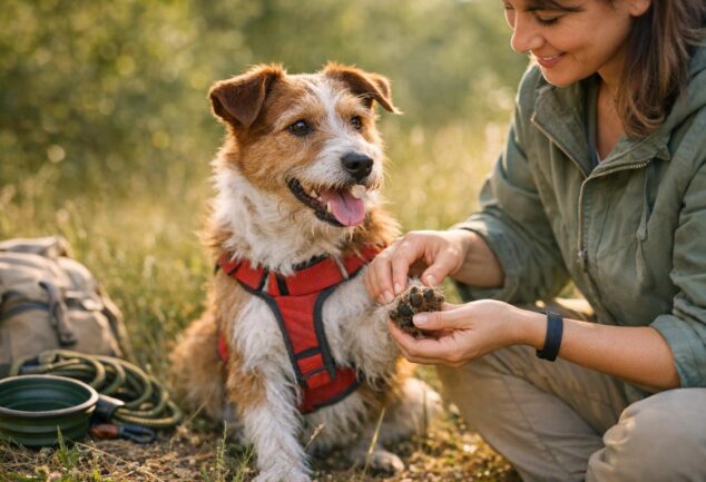 revisar perro tras paseo campo